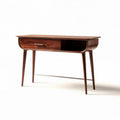 houten bureau met lade en open opbergvak 120 x 60 x 75 cm marron